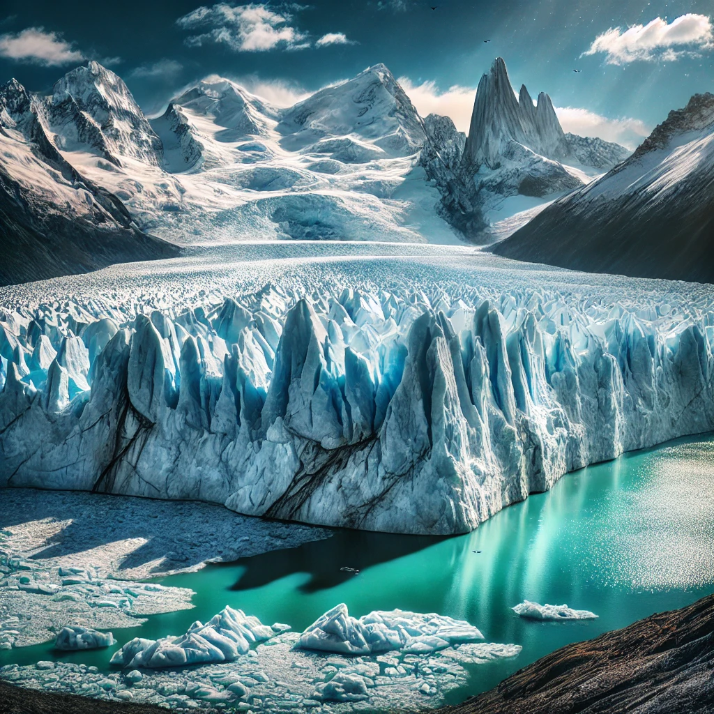 a massive glacier in Patagonia