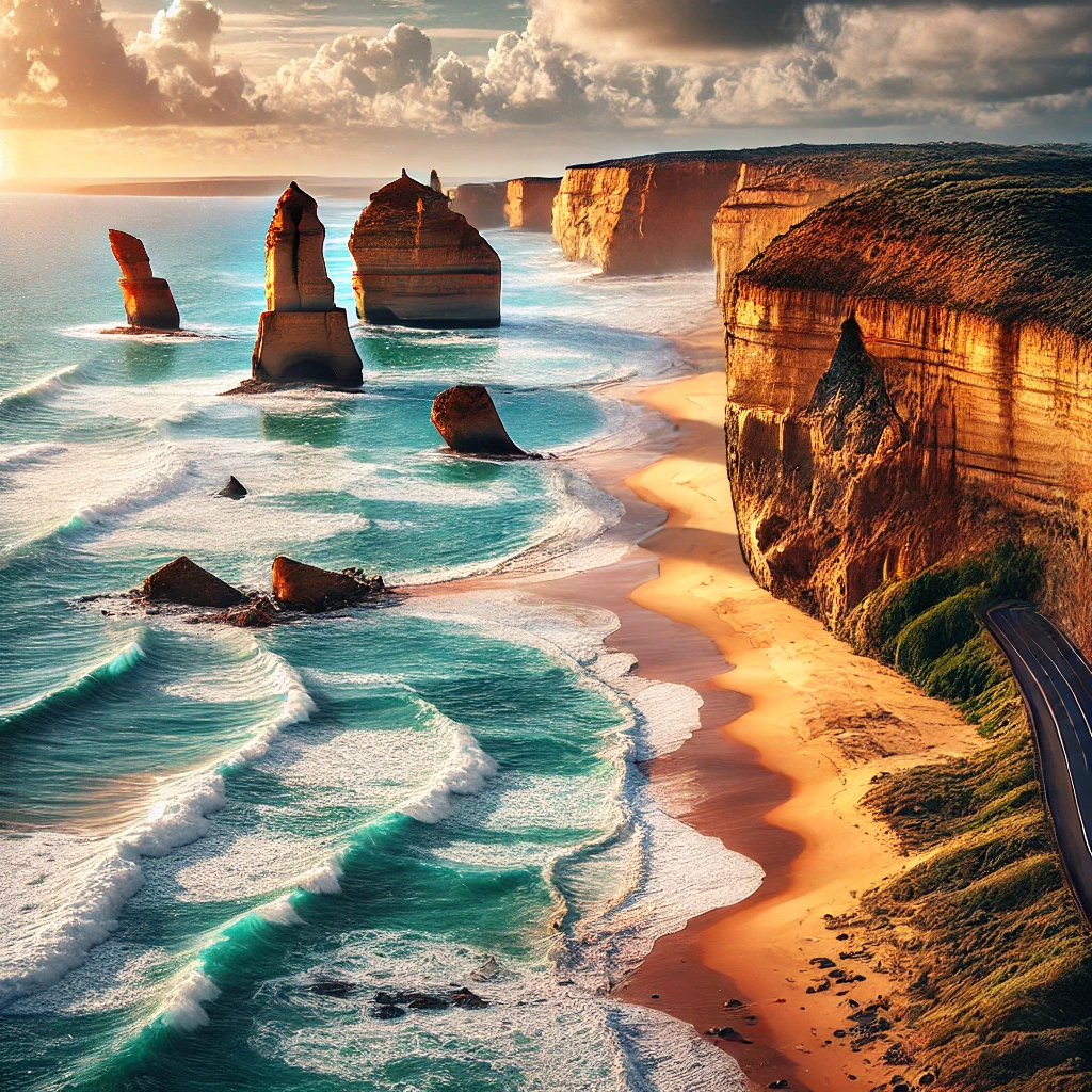 Great Ocean Road with the Twelve Apostles rock formations